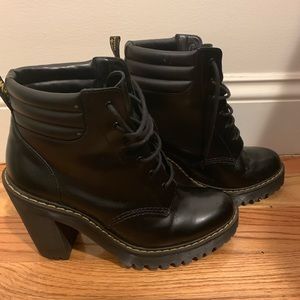 Black Leather Doc Marten Ankle Boots